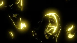 Abstract Yellow Liquid Fluid 4K 60FPS Motion Background Video Neon Glowing Water Sci-fi VJ Loop