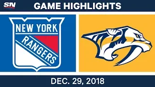 NHL Highlights | Rangers vs. Predators - Dec 29, 2018