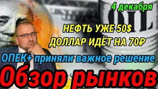 ОПЕК доворились. Доллар продолжает падение. Позитив на рынках продолжается. #опек #нефть #доллар