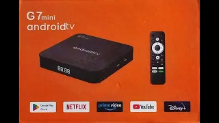 G7 mini Android TV  Amlogic S905W2. Первый запуск и настройка G7mini Android TV с голосовым поиском