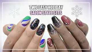 2 NAIL TUTORIALS | Easy holiday salon style | Light Elegance "A Party To Remember" | Gel Nails