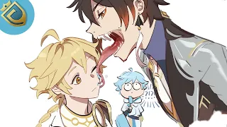 Zhongli Licks Ice Cream | Genshin Impact Comic Dub | CrownieShorts