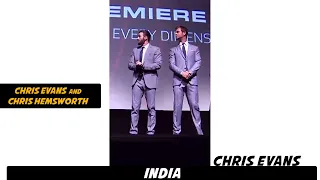 Chris Evans Entry with Chris Hemsworth !!!