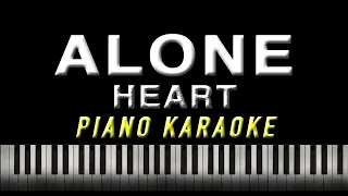 Alone - Heart | KARAOKE | Piano Version | Instrumental | Celine Dion