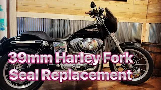 Replacing fork seals on 39mm Harley front end!