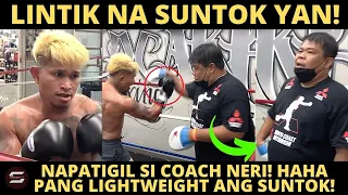 GRABE ANG SUNTOK NI CASIMERO! NAPAHINTO BIGLA SI COACH NONOY! JOHN RIEL PANG 140 LBS ANG LAKAS!