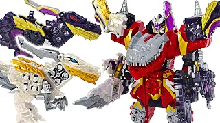 Power Rangers Knight Dragon Sentai DX 08, 09 Shine, Shadow Raptor combine! | DuDuPopTOY