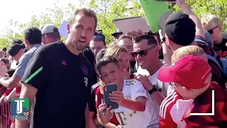 WATCH: Bayern Munich fans IDOLIZE Harry Kane, while he PRAISES his Bayern Munich teammates