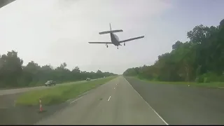 Plane lands on Louisiana highway in Lafourche