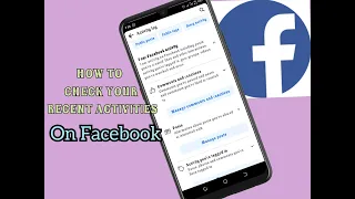 How to Check All Your Activities on Your Facebook Account || Facebook  Activity log