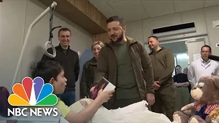 President Zelenskyy Brings Cheer, And iPads, To Hospitalized Children