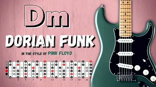 Echoing Funk Jam Guitar Backing Track in D Dorian