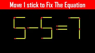 Matchstick Puzzle - Fix The Equation #matchstickpuzzle #simplylogical