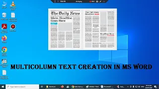 Microsoft Word : Simple method to create News paper or Magazine like content.