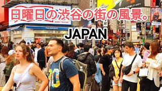 [4K] 曇り空の渋谷の街をゆっくり散歩。Shibuya City Long Walk. Tokyo, Japan.