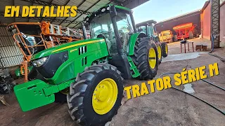 Mostrando os Tratores JOHN DEERE 6150M e 5080E em detalhes