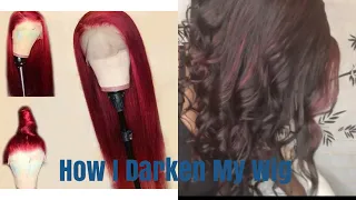 How I Darken My Red Wig