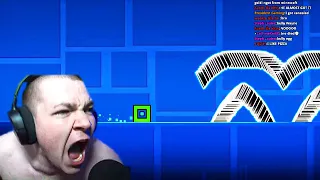 Beating the hardest level in Geometry Dash