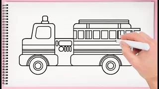 How to Draw Fire Truck Easy Learn Drawing Fire Truck Very Simple and Step by Step