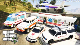 GTA 5 - Stealing MEDICAL VEHICLES with Franklin! (Real Life Cars #156)