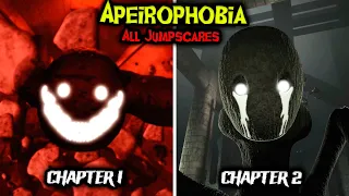 Apeirophobia: Chapter 1 and 2 - All Jumpscares (Roblox Showcase)