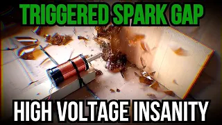 CAPACITOR DISCHARGE THROUGH A TRIGGERED SPARK GAP HIGH VOLTAGE HOW TO INSANITY