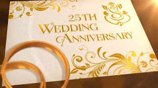 25th Wedding Anniversary Invitation Video | Golden Theme | Code-A01