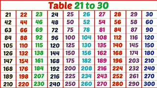 21 to 30 table || 21 se 30 tak table || table 21 to 30 tak || 21 to 30 tak pahade #table