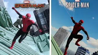 Spider-Man Far From Home Ending Swing Scene (Recreation in Spider-Man PS4) #shorts #spidermanps4