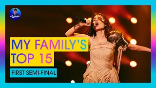 Eurovision 2024: Semi-final 1: My Family's TOP 15!