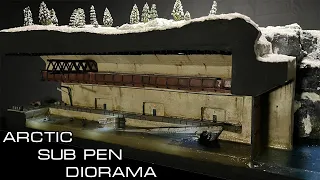 Remote Winter Sub Pen with Wrecked Uboat Diorama