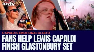 Fans Help Lewis Capaldi Finish Glastonbury Set