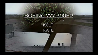 X-Plane 11 Boeing 777-300ER (B77W) KCLT - KATL