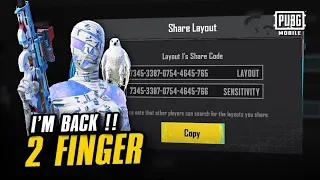 2 FINGER LAYOUT SETTINGS🔥 | SENSITIVITY REVEALED | BGMI/PUBG MOBILE 😈