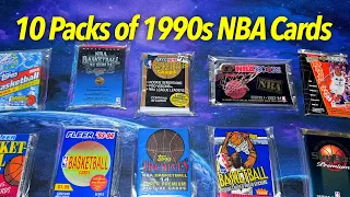 Iverson & Jordan Pulls! Opening 10 packs of 90s NBA Basketball Packs