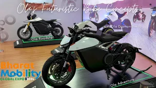 Ola's Electric Bikes Showcased at Bharat Mobility Global Expo'24 | Diamondhead, Adventure, Roadster!