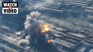 Pro-Russian forces shows strikes on Azovstal Plant, Ukaine