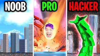 Can We Go NOOB vs PRO vs HACKER In CITY SMASH!? (CRAZY APP GAME!)