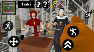 Nun and Monk Neighbor Escape - Level 4 Find diary Complete Gameplay (android/iOS)