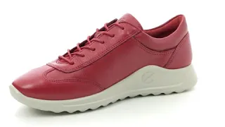 ECCO Flexure Runlace 292333-01466 Red leather trainers