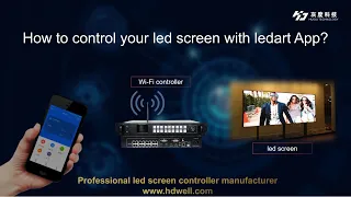 Huidu Wi-Fi led screen controller software ledart App video tutorial for full color led module