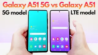 Samsung Galaxy A51 5G vs Samsung Galaxy A51 (LTE model) - What's Different?