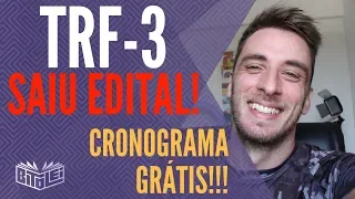 Concurso TRF 3 2019 atualizado - Análise e cronograma GRÁTIS (plano de estudos TJAA)