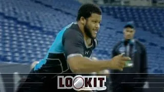 Aaron Donald runs a filthy 4.6, highlights crazy day for defensive linemen at NFL Combine (#LOOKIT)