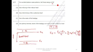 IIT JAM 2022 Q.23 Questions _ Solutions _ Answers