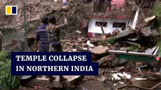 Flooding in northern India causes temple to collapse, killing 9 people