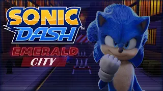 Sonic Dash - Emerald City Track Showcase with Movie Sonic