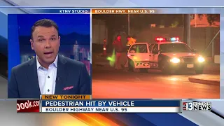 Las Vegas police investigate critical crash involving pedestrian on Boulder Highway