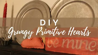 DIY Grungy Primitive Hearts | Recipe & Tutorial