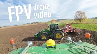 FPV hon na techniku - když se to sejde na posledním poli 🤩 John Deere, Case IH, Vaderstad, Lemken..